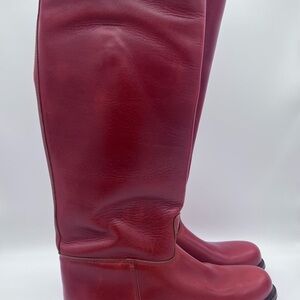 red spanish riding boots size 44 leather sole legitimate
